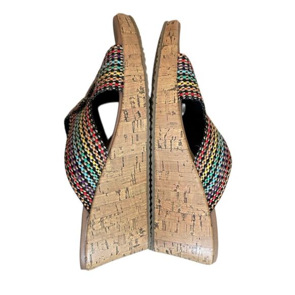 Skechers Women’s Cali Beverlee Delighted Wedge Sandals Size 9 Multicolor - Picture 7 of 9